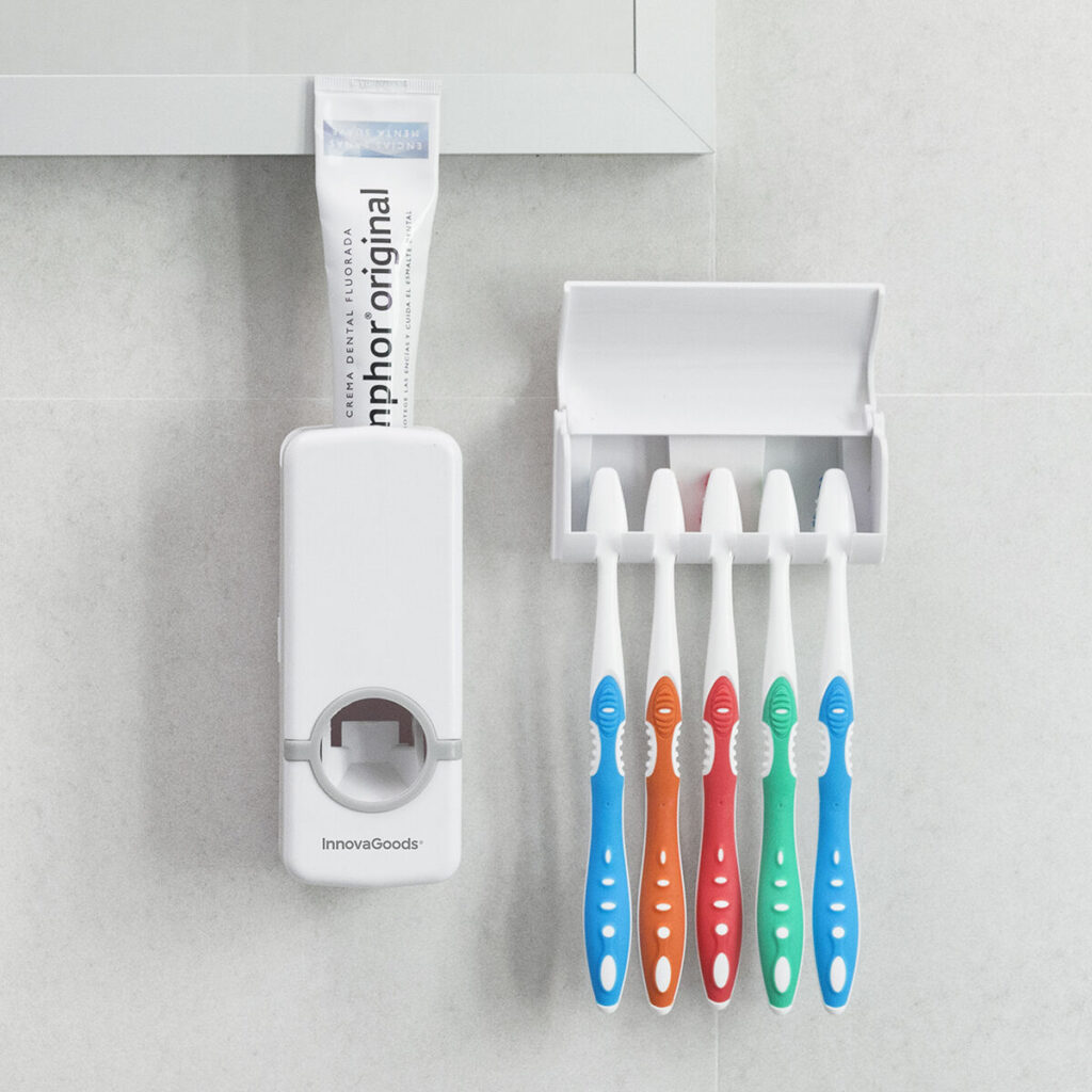 Διανεμητής Οδοντόκρεμας με Βάση για Οδοντόβουρτσες Diseeth InnovaGoods