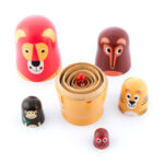 Ξύλινο Matryoshka με Εικόνες από Ζώα Funimals InnovaGoods 11 Τεμάχια