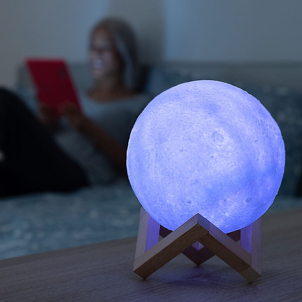 επαναφορτιζόμενη λάμπα LED φεγγάρι Moondy InnovaGoods