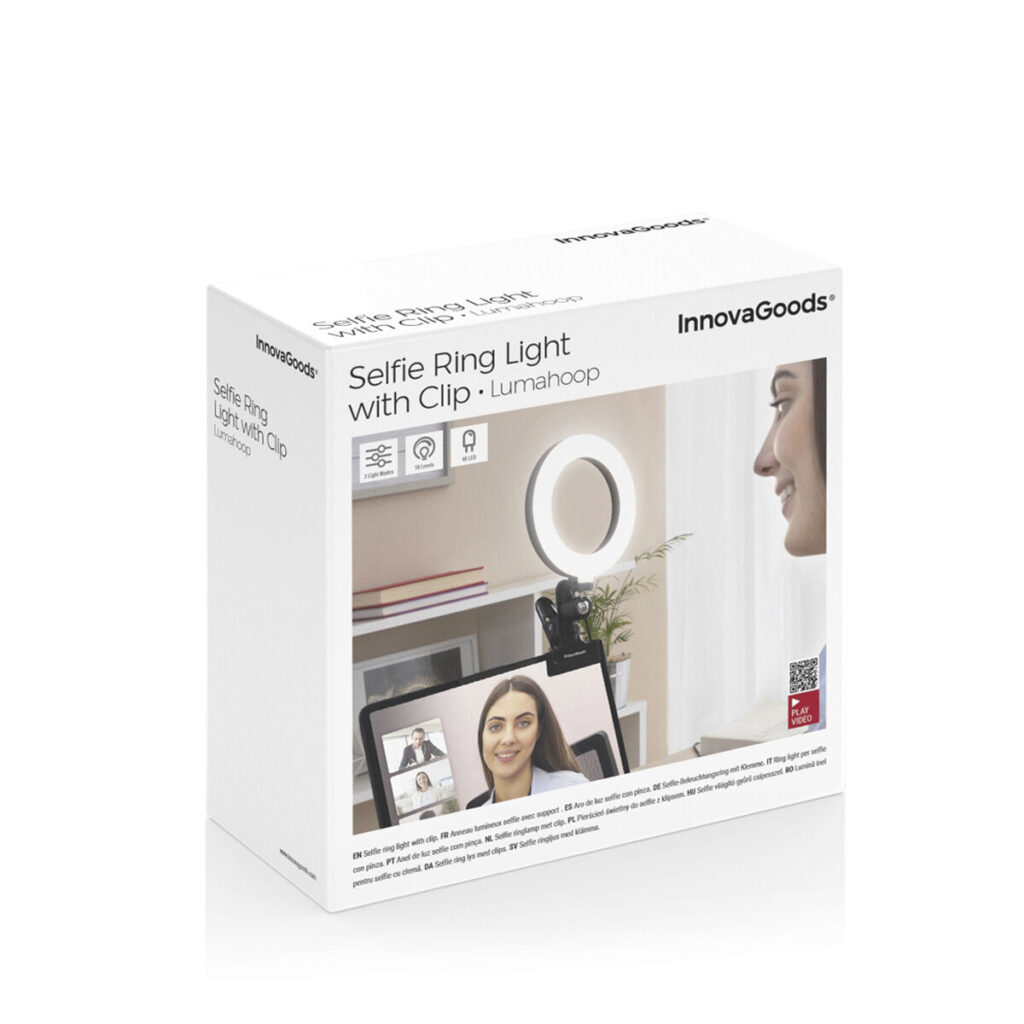 Δαχτυλίδι Φωτός για Selfie με Κλιπ Υποστήριξης Lumahoop InnovaGoods