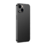 Baseus Frosted Glass Case for iPhone 13 (black) + tempered glass