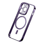 Baseus Glitter Magnetic Case for iPhone 14 Pro Max (purple) + tempered glass + cleaning kit