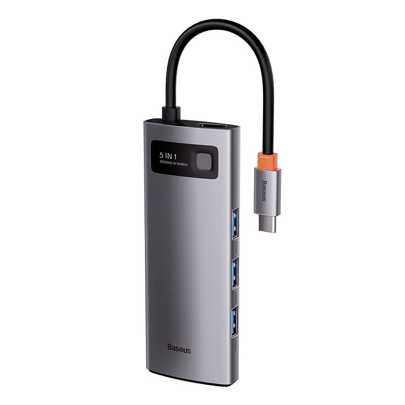 Adapter 5in1 Baseus Hub USB-C to 3x USB 3.0 + HDMI + USB-C PD