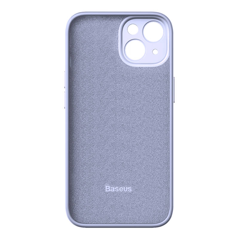 Baseus Liquid Silica Gel Case for iPhone 14 (lavender)+ tempered glass + cleaning kit