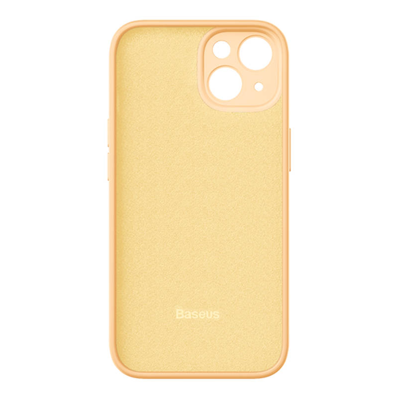 Baseus Liquid Silica Gel Case for iPhone 14 Plus (sunglow)+ tempered glass + cleaning kit