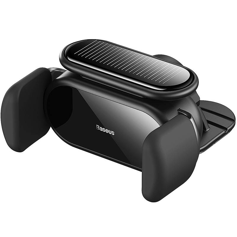 Solar Electric Car Phone Holder Baseus Steel Cannon Pro (Black)
