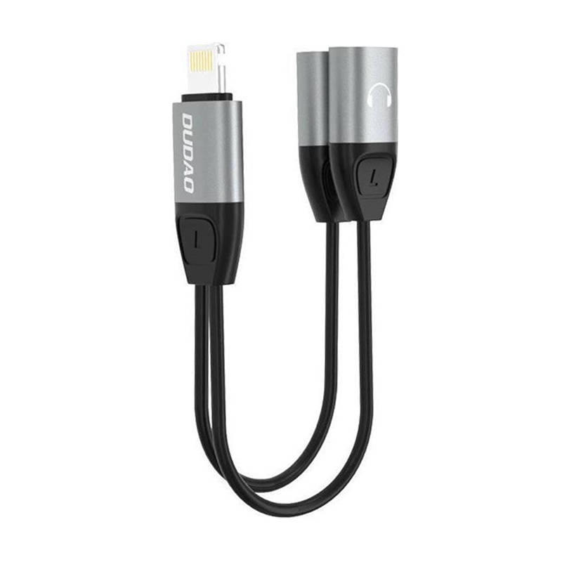 Audio Adapter Dudao L17i Lightning to 2x Lightning  (Black)