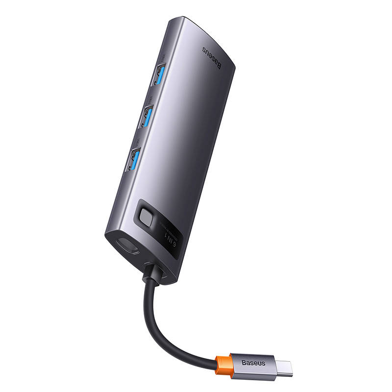 USB-C to 3x USB 3.0 + HDMI + USB-C PD + RJ45