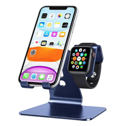 Stand for phone/tablet and watch Omoton CW01 (navy blue)