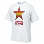 Ανδρική Μπλούζα με Κοντό Μανίκι Nike Estrella España Campeones del Mundo 2010 Λευκό