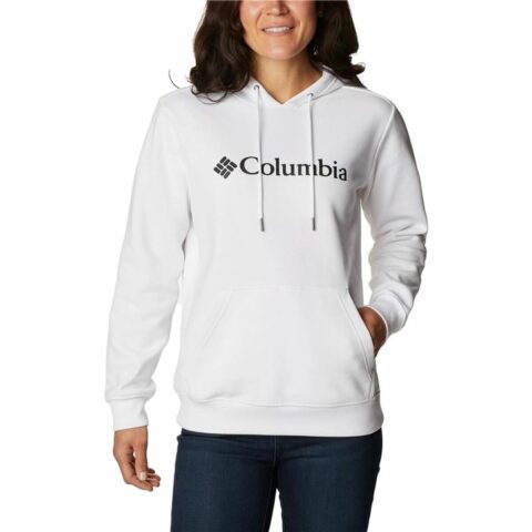 Γυναικείο Φούτερ με Κουκούλα Columbia Logo Λευκό