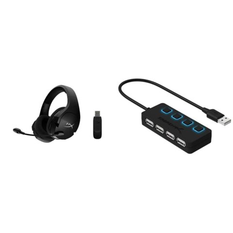 Ακουστικά με Μικρόφωνο Hyperx Auriculares gaming inalámbricos HyperX Cloud Stinger Core + 7.1 (negro) Μαύρο