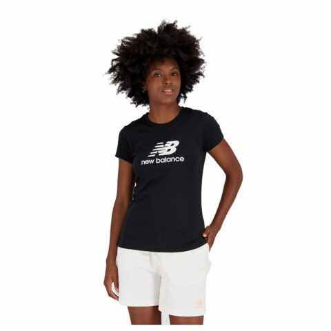 Γυναικεία Μπλούζα με Κοντό Μανίκι New Balance Essentials Μαύρο