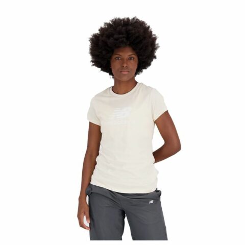 Γυναικεία Μπλούζα με Κοντό Μανίκι New Balance Essentials Μπεζ