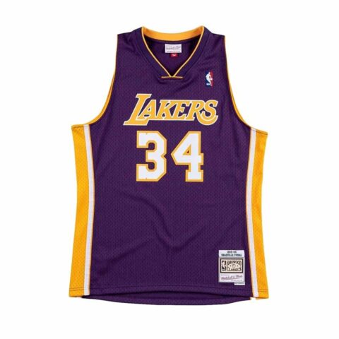Μπλουζάκι μπάσκετ Mitchell & Ness LA Lakers Shaq O´Neal Βιολετί