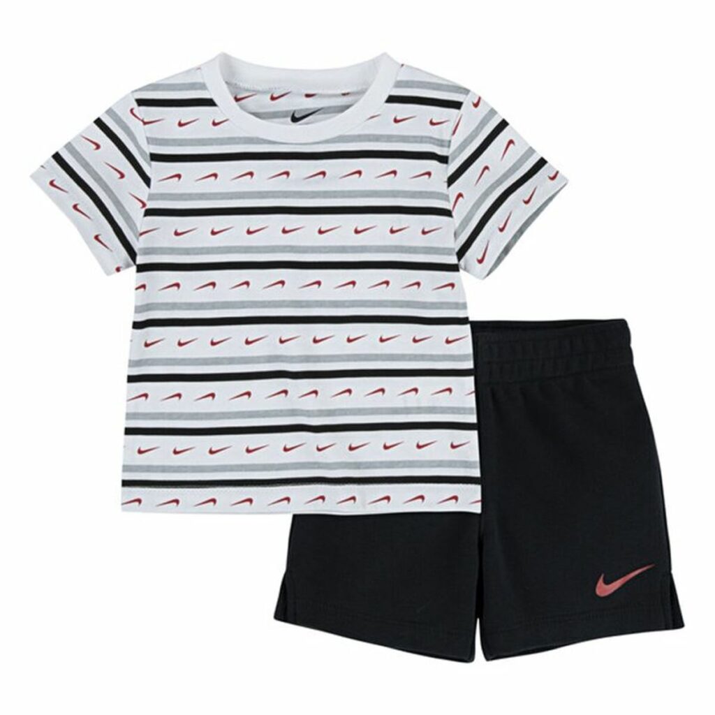 Αθλητικό Σετ για Μωρό Nike Swoosh Stripe Λευκό