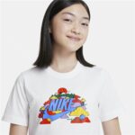 Παιδικό Μπλούζα με Κοντό Μανίκι Nike Happy Cloud Λευκό