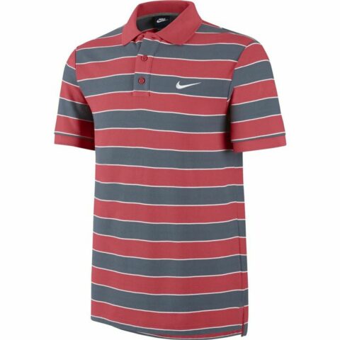 Ανδρική Μπλούζα Polo με Κοντό Μανίκι Nike Matchup Stripe 2 Γκρι Κόκκινο