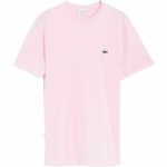 Ανδρική Μπλούζα με Κοντό Μανίκι Lacoste βαμβάκι Ροζ