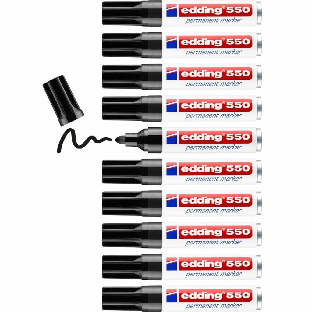 Μόνιμος δείκτης Edding 550 Μαύρο (x10)