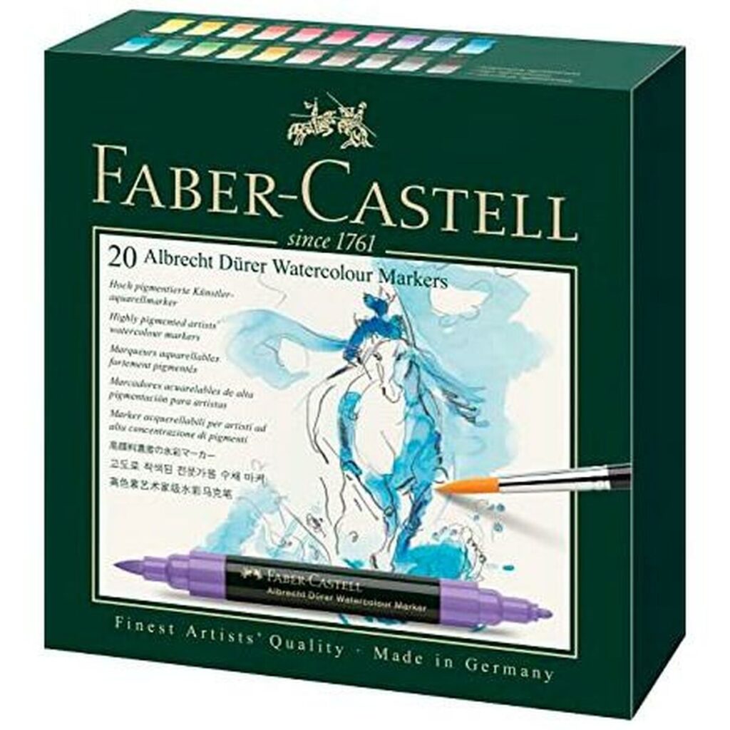 Σετ Μαρκαδόροι Faber-Castell Νερομπογιές θήκη (24 Μονάδες)