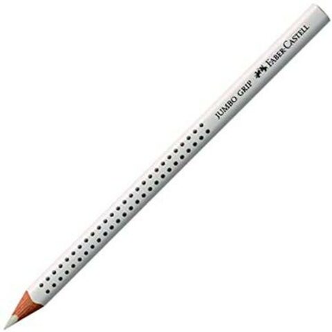 Χρωματιστά μολύβια Faber-Castell Jumbo Grip Λευκό (12 Μονάδες)