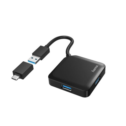 USB Hub Hama 00200116 Μαύρο