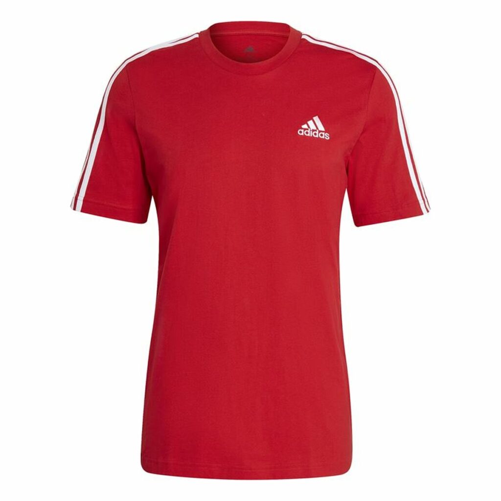 Μπλουζάκι Adidas  Essentials 3 bandas Κόκκινο