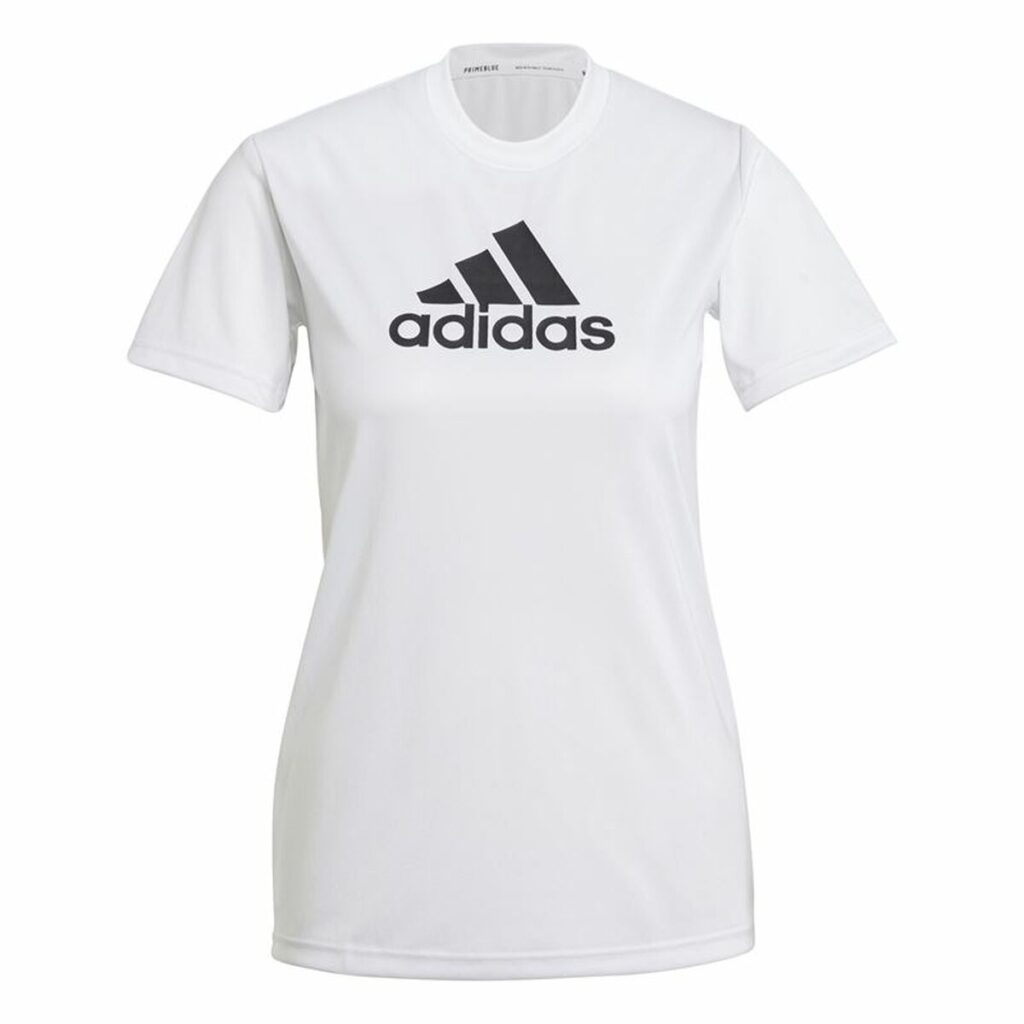 Γυναικεία Μπλούζα με Κοντό Μανίκι Adidas Primeblue D2M Logo Sport  Λευκό