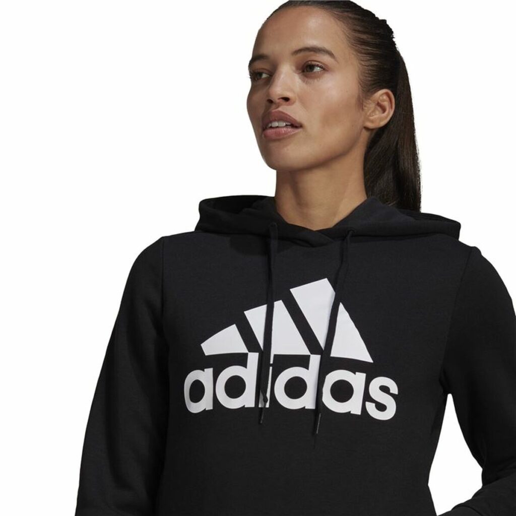 Γυναικείο Φούτερ με Κουκούλα Adidas Loungewear Essentials Logo Μαύρο