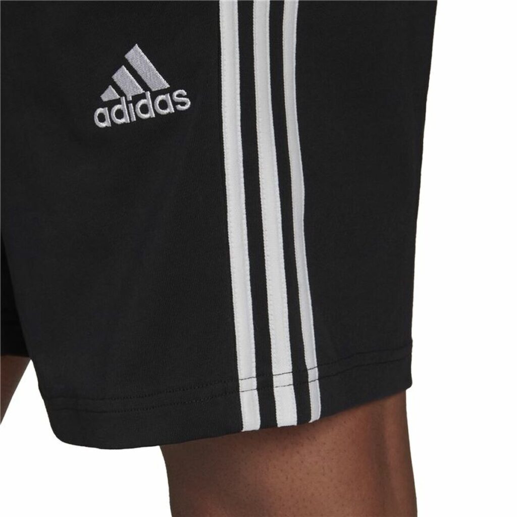 Ανδρικά Αθλητικά Σορτς Adidas Essentials 3 Stripes Aeroready Μαύρο