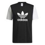 Ανδρική Μπλούζα με Κοντό Μανίκι Adidas Blocked Trefoil Μαύρο