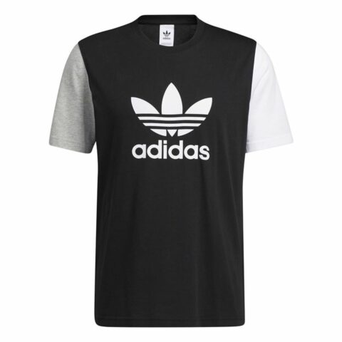 Ανδρική Μπλούζα με Κοντό Μανίκι Adidas Blocked Trefoil Μαύρο
