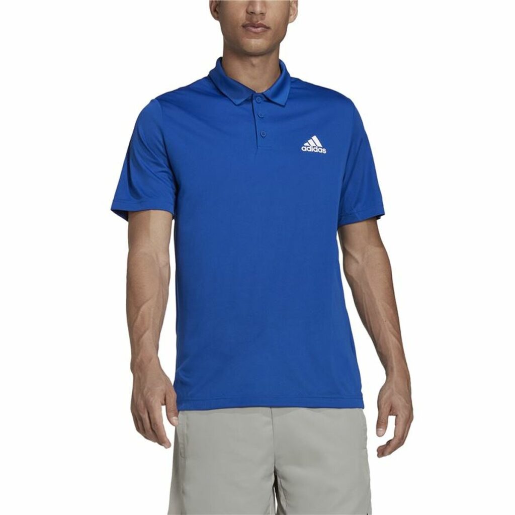 Ανδρική Μπλούζα Polo με Κοντό Μανίκι Adidas Aeroready Μπλε
