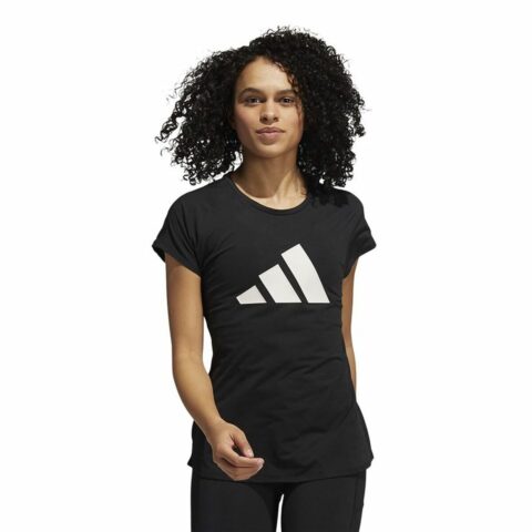 Γυναικεία Μπλούζα με Κοντό Μανίκι Adidas Training 3 Bandas Μαύρο