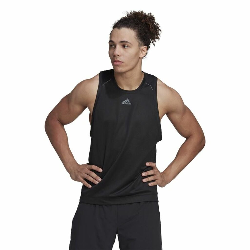 Αμάνικο Ανδρικό Mπλουζάκι Adidas HIIT Spin Training Μαύρο