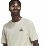 Ανδρική Μπλούζα με Κοντό Μανίκι Adidas Essentials Feelcomfy Λευκό