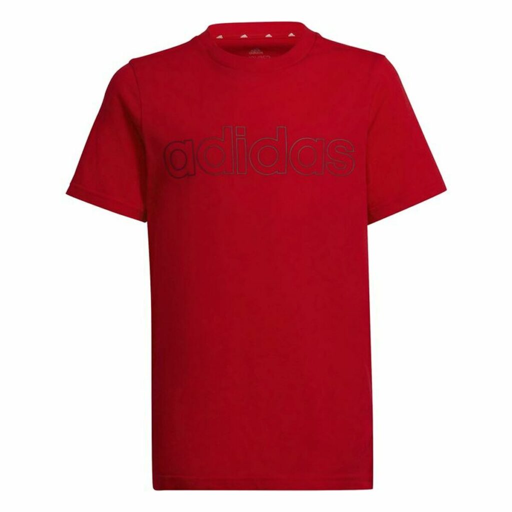 Παιδική Μπλούζα με Κοντό Μανίκι Adidas Essentials Κόκκινο