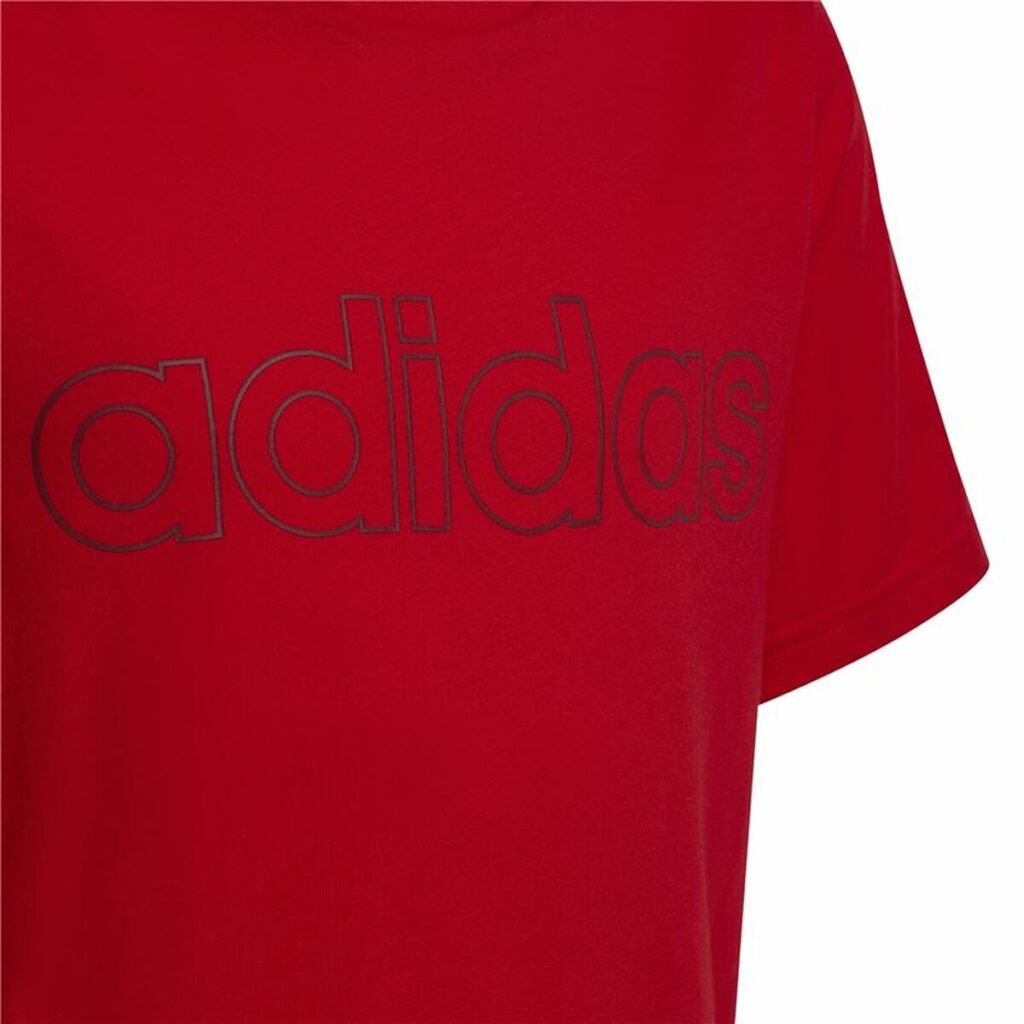 Παιδική Μπλούζα με Κοντό Μανίκι Adidas Essentials Κόκκινο