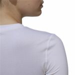 Γυναικεία Μπλούζα με Κοντό Μανίκι Adidas Techfit Training Λευκό