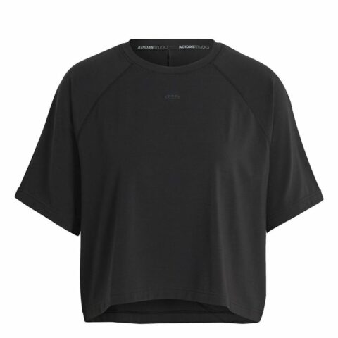 Γυναικεία Μπλούζα με Κοντό Μανίκι Adidas Aeroready Wrap-Back Μαύρο