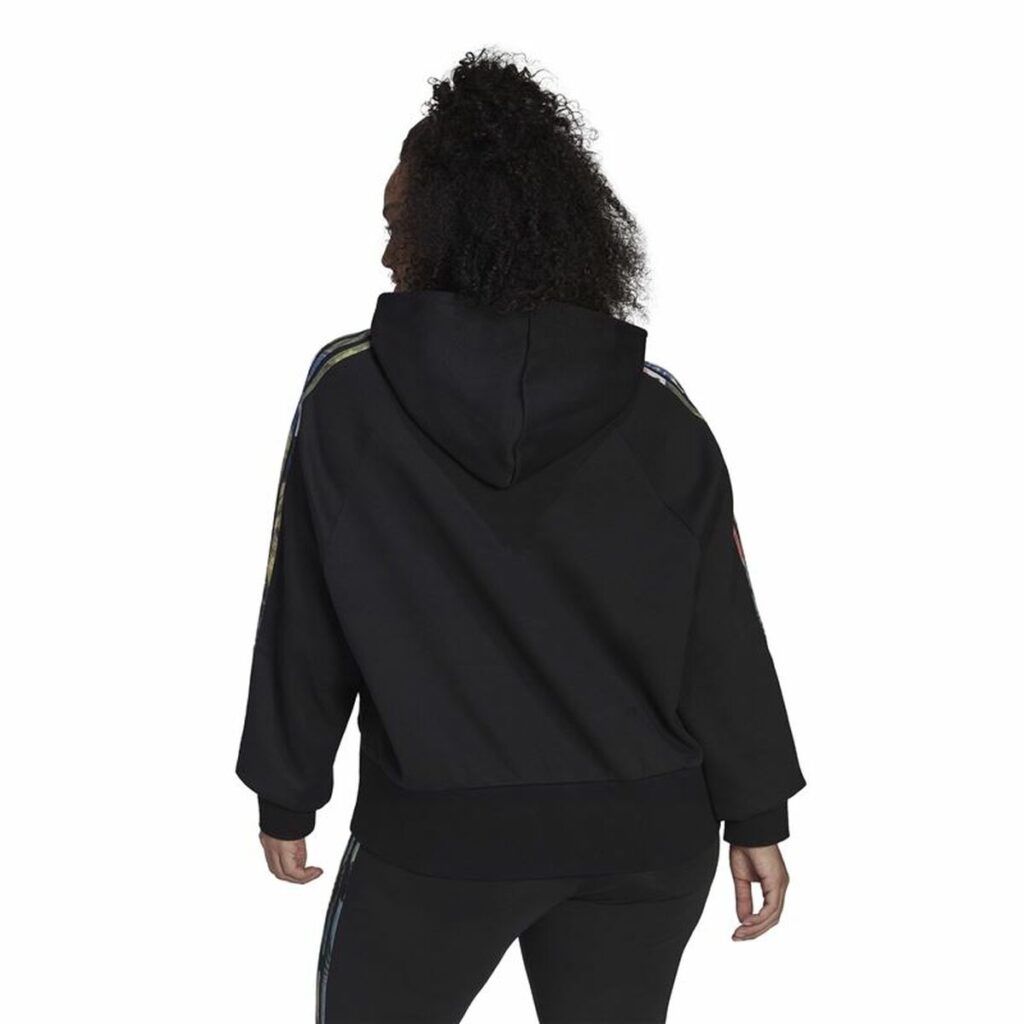 Γυναικείο Φούτερ με Κουκούλα Adidas AOP HD Μαύρο