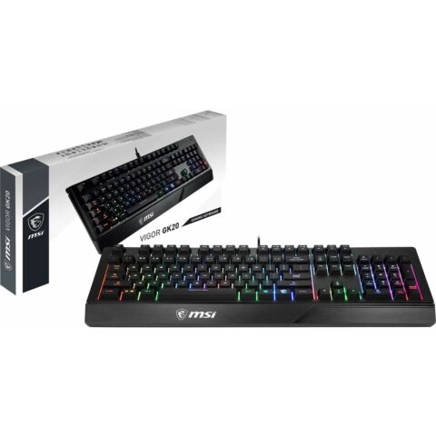 Πληκτρολόγιο Παιχνιδιού MSI Vigor GK20 Μαύρο LED RGB Πληκτρολόγιο Qwerty