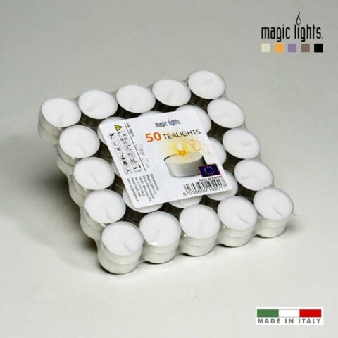 Σετ Kεριών Magic Lights 50 Τεμάχια Λευκό
