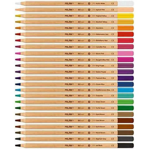 Χρωματιστά μολύβια Milan Πολύχρωμο 24 Τεμάχια