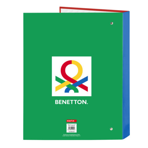 Φάκελος δακτυλίου Benetton Pop Γκρι A4 (26.5 x 33 x 4 cm)