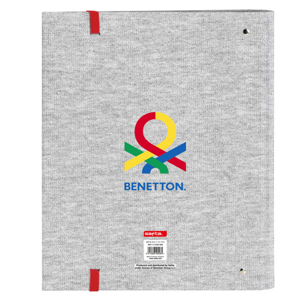 Φάκελος δακτυλίου Benetton Pop Γκρι (27 x 32 x 3.5 cm)