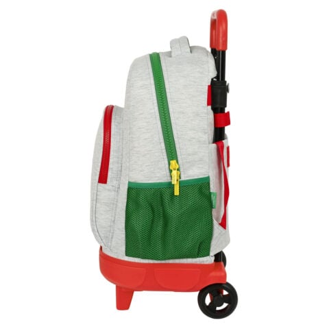 Σχολική Τσάντα με Ρόδες Benetton Pop Γκρι (33 x 45 x 22 cm)
