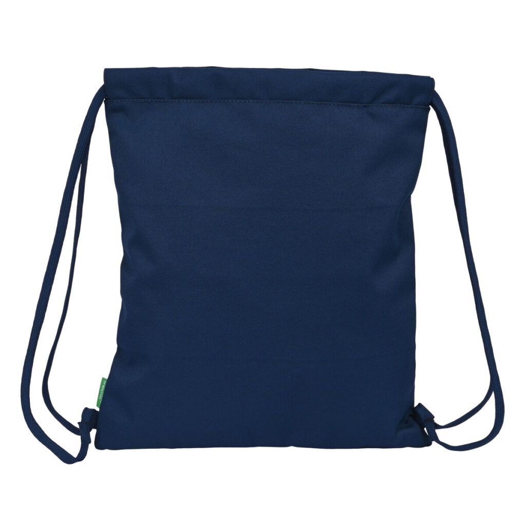 Σχολική Τσάντα με Σχοινιά Benetton Love Ναυτικό Μπλε 35 x 40 x 1 cm