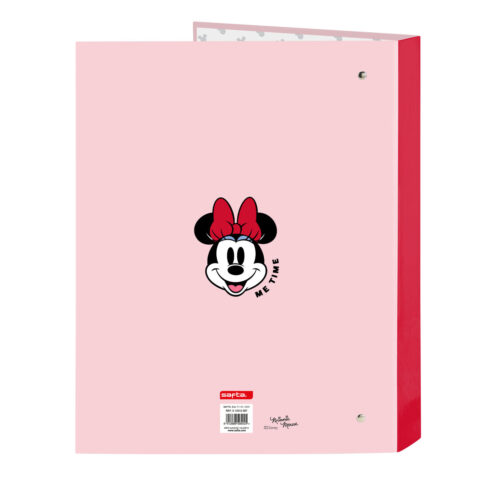 Φάκελος δακτυλίου Minnie Mouse Me time Ροζ A4 (26.5 x 33 x 4 cm)